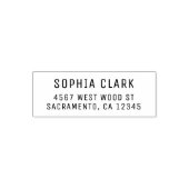Tampon Auto-encreur Nom moderne simple et adresse de retour (Design)