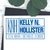 Tampon Auto-encreur Nom monogramme moderne ou adresse de retour d'affa