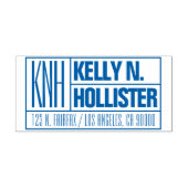 Tampon Auto-encreur Nom monogramme moderne ou adresse de retour d'affa (Design)