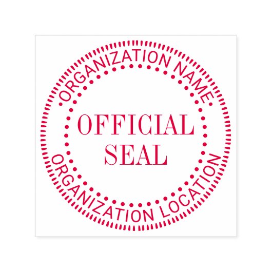 Tampon Auto-encreur Nom officiel de sceau générique personnalisé Loc, (Design)