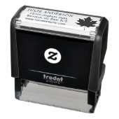 Tampon Auto-encreur Nom ou adresse de retour de la feuille d'érable (Produit)