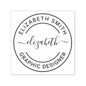 Tampon Auto-encreur Nom personnalisé et titre du travail (Design)