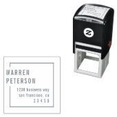 Tampon Auto-encreur Nom professionnel géométrique minimal Adresse de r (En situation)