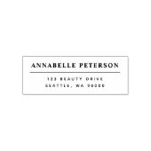 Tampon Auto-encreur Nom professionnel moderne et adresse de retour sim (Design)