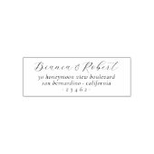 Tampon Auto-encreur Nom simple manuscrit Couple Adresse de retour (Design)