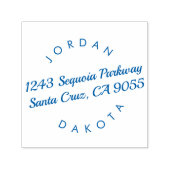 Tampon Auto-encreur Noms de couple Script moderne Adresse de retour (Design)