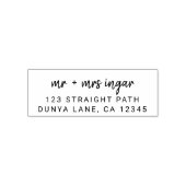 Tampon Auto-encreur Noms de mariage de script simple moderne (Design)