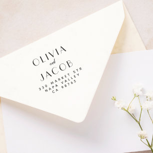 Tampon Auto-encreur Noms et adresse de retour des Mariages officiels p