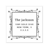 Tampon Auto-encreur Noms Mariage de typographie simple (Design)