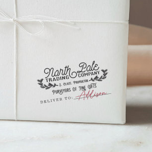 Tampon Auto-encreur North Pôle Trading Company Timbre cadeau de vacanc