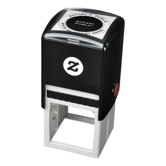 Tampon Auto-encreur Nota Public rond noir blanc (Produit)