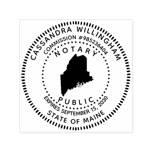 Tampon Auto-encreur Notaire Public Maine (Design)