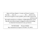 Tampon Auto-encreur Notary Public Custom Acknowledgment  (Design)