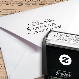 Tampon Auto-encreur Note et nom musicaux, simple et clair
