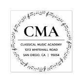 Tampon Auto-encreur Notes musicales École de professeurs de musique (Design)