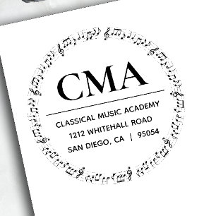 Tampon Auto-encreur Notes musicales École de professeurs de musique