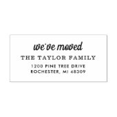 Tampon Auto-encreur Nous avons déplacé une nouvelle adresse de retour (Design)