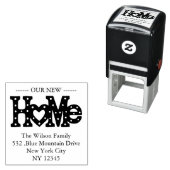 Tampon Auto-encreur Nouvelle adresse Moving Faire-part Adresse de reto (En situation)