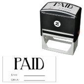 Tampon Auto-encreur Numéro de chèque du montant payé Affaires générale (En situation)