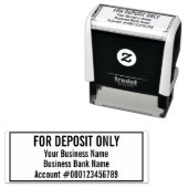 Tampon Auto-encreur Numéro de compte bancaire pour le dépôt uniquement (En situation)