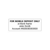 Tampon Auto-encreur Numéro de compte de l'application bancaire uniquem (Design)