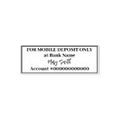 Tampon Auto-encreur Numéro de compte du nom bancaire du dépôt mobile u (Design)