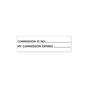 Tampon Auto-encreur Numéro de la Commission et date d'expiration
