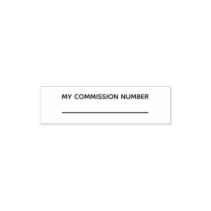 Tampon Auto-encreur Numéro de la Commission notaire supplémentaire pub