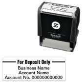 Tampon Auto-encreur Numéro D'Entreprise Et De Compte Pour Le Dépôt Uni (En situation)