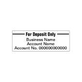 Tampon Auto-encreur Numéro D'Entreprise Et De Compte Pour Le Dépôt Uni (Design)