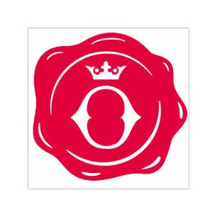 Tampon Auto-encreur O - Lettre initiale de cire de couronne gothique