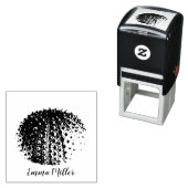 Tampon Auto-encreur Ocean Art Sea Urchin Signature personnalisée (En situation)