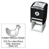 Tampon Auto-encreur Oeufs frais de ferme (En situation)
