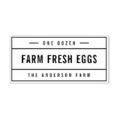Tampon Auto-encreur Oeufs frais de ferme gras bordés (Design)