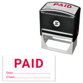 Tampon Auto-encreur Office Ready Paid With Date And Check (En situation)