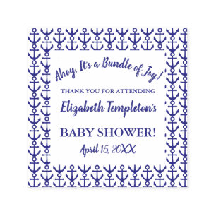 Tampon Auto-encreur Oh timbre nautique de Merci de baby shower