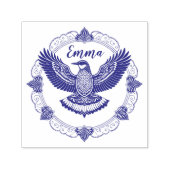 Tampon Auto-encreur Oiseau dans le mandala (Design)