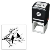 Tampon Auto-encreur Oiseaux sur une branche (En situation)