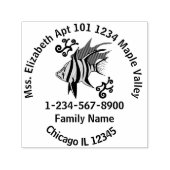 Tampon Auto-encreur Old Femme Business Coordonnées (Design)