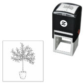 Tampon Auto-encreur Olive tree rubber stamp (En situation)