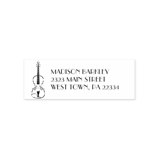 Tampon Auto-encreur Orchestre de cordes de musiciens de violon (Design)