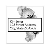 Tampon Auto-encreur Orchidées Adresse de retour Auto-Encre Timbre en c (Design)