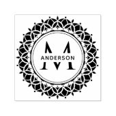 TAMPON AUTO-ENCREUR ORNATE CLASSIQUE MANDALA MONOGRAM PERSONNALISÉ NOM (Design)