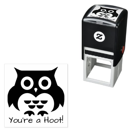 Tampon Auto-encreur Owl Tu es un Hoot (En situation)
