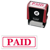 Tampon Auto-encreur PAID Business Text Custom Self-inking Stamp (En situation)