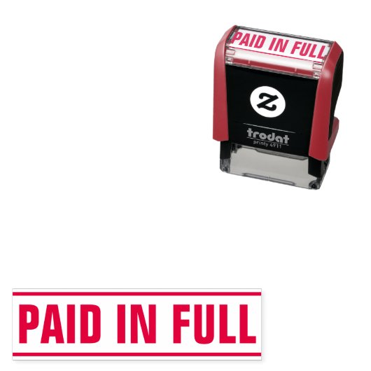 Tampon Auto-encreur PAID Business Text Custom Self-inking Stamp (En situation)