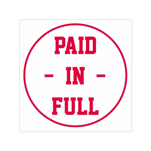 Tampon Auto-encreur "PAIÉ EN PLEIN" dans un plan circulaire (Design)