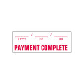 Tampon Auto-encreur "PAIEMENT COMPLET" Timbre en caoutchouc (Design)
