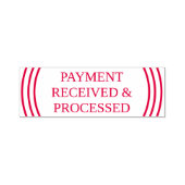 Tampon Auto-encreur "PAIEMENT REÇU ET TRAITÉ" minimal (Design)