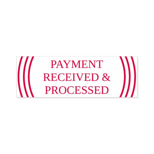 Tampon Auto-encreur "PAIEMENT REÇU ET TRAITÉ" minimal (Design)
